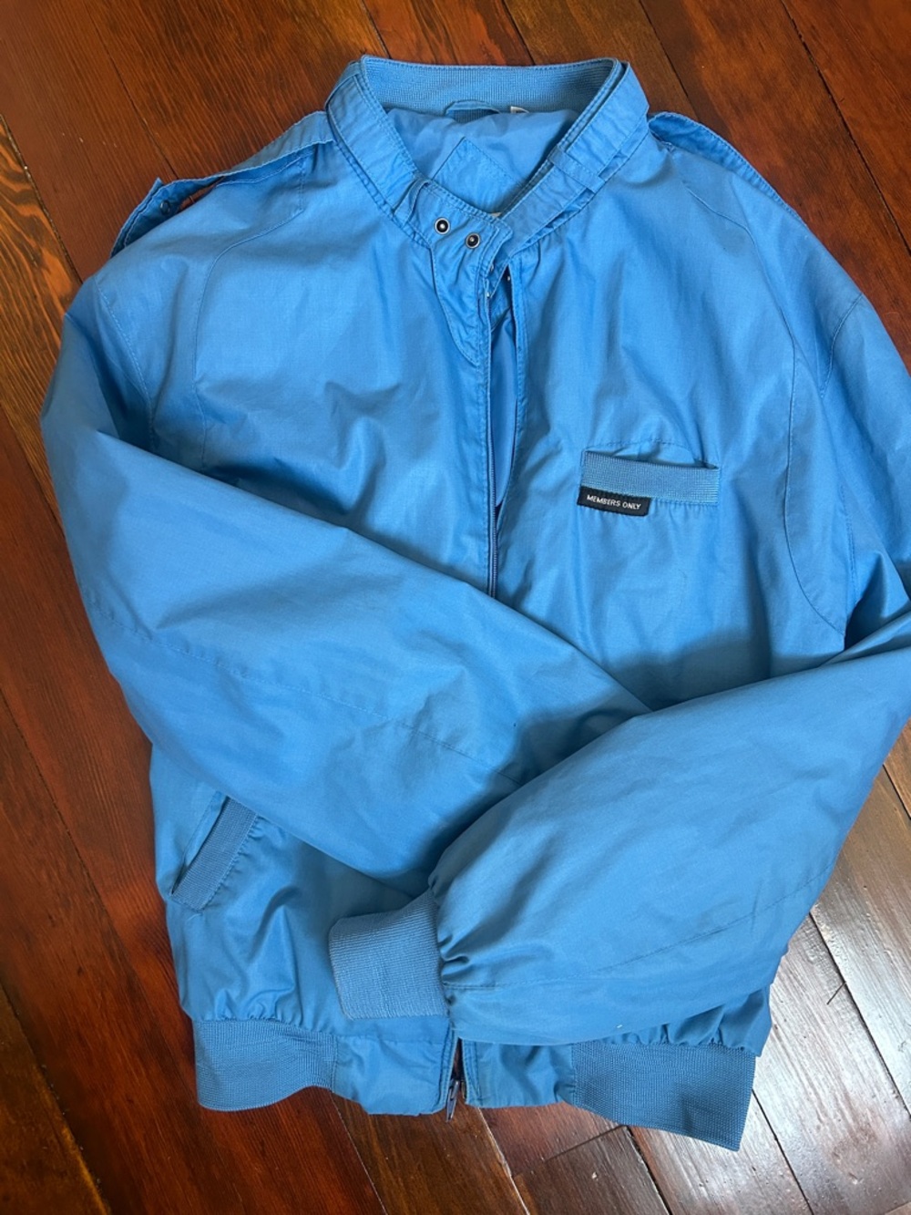 Members Only Sky Blue Bomber Jacket